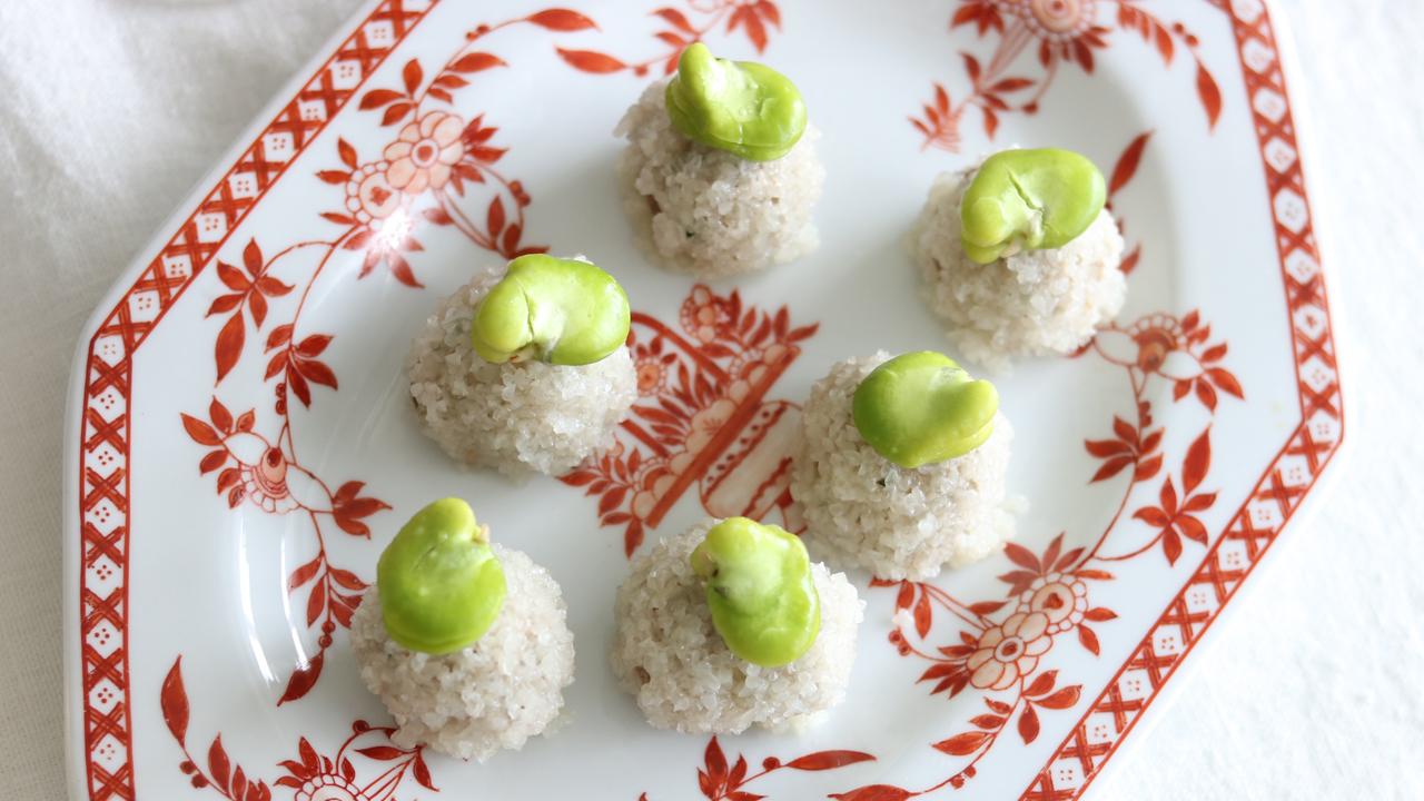 蛸と空豆のあえもの　蓮根チップス