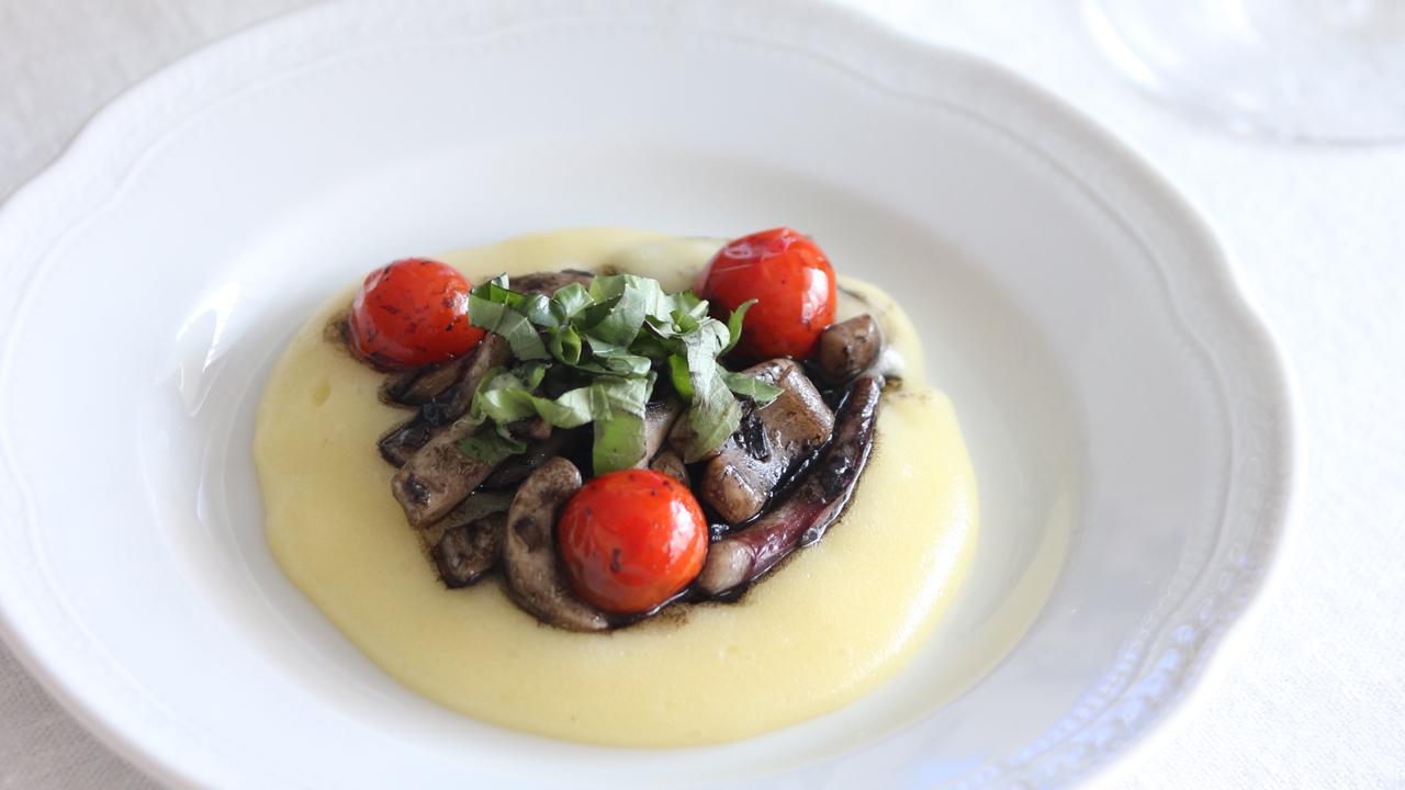 やりいかの墨煮 ポテトピュレ添え